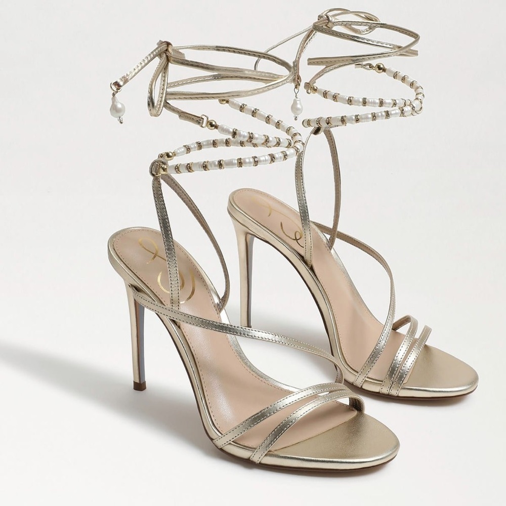 Sam Edelman Scarlette Gold Strappy Heel